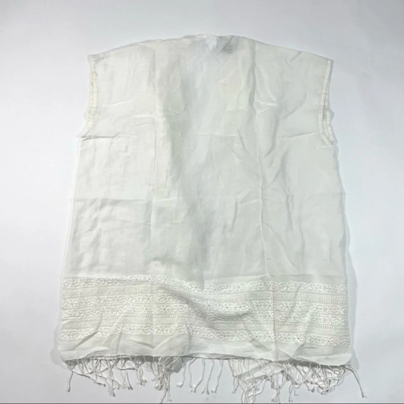 New J Crew Lightweight Beach Poncho In Eyelet - Picture 3 of 5